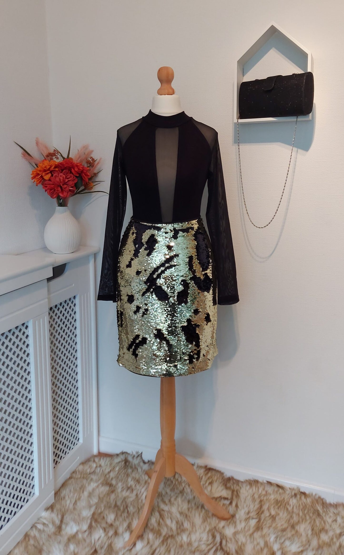 Nadia Mesh Black Blouse