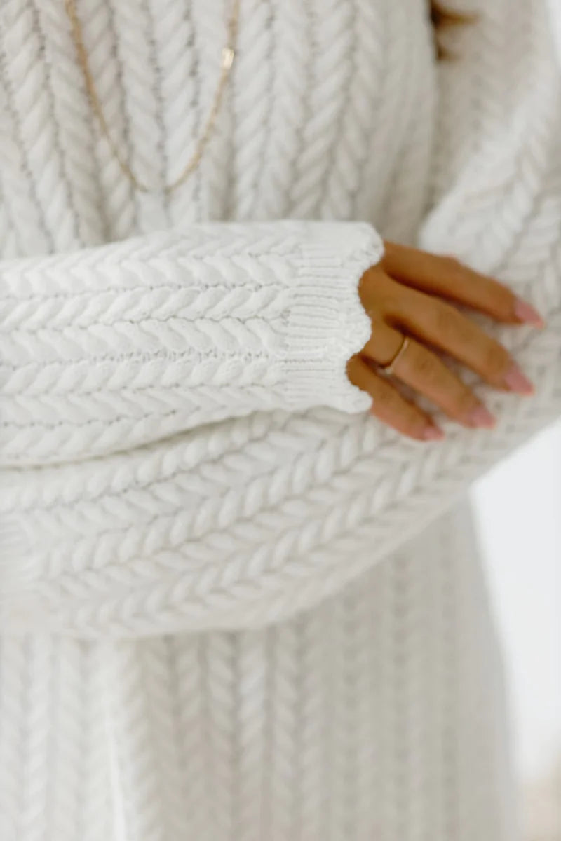 Emma Zigzag Tunic White Dress