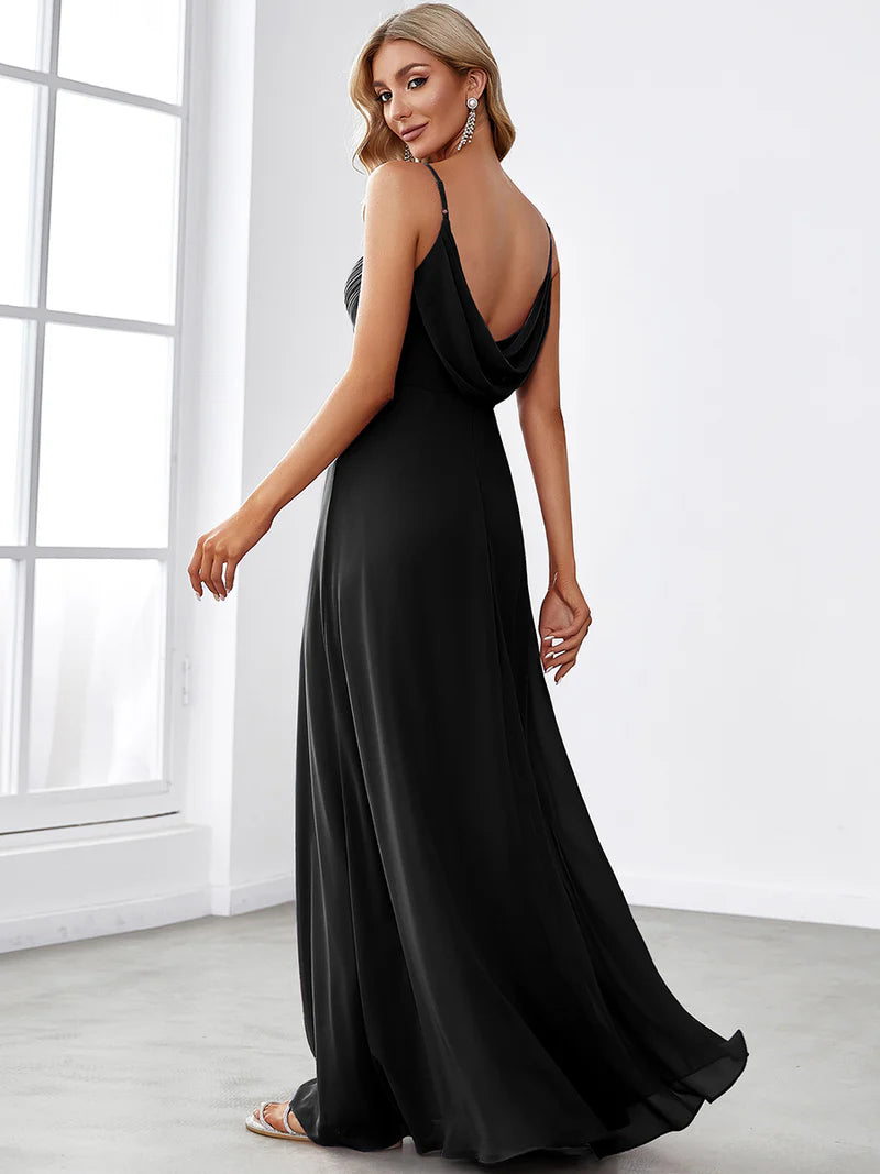 Sleeveless A-Line Evening Dress – Elegant Formal Gown for Special Occasions