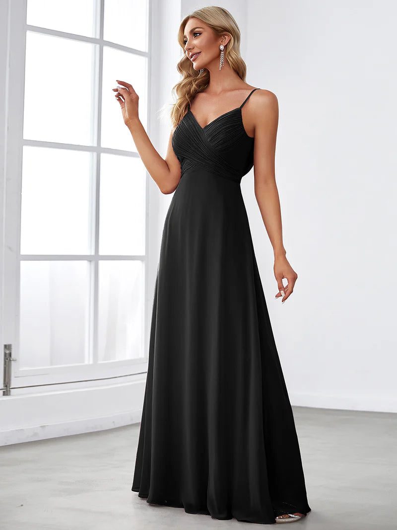 Sleeveless A-Line Evening Dress – Elegant Formal Gown for Special Occasions