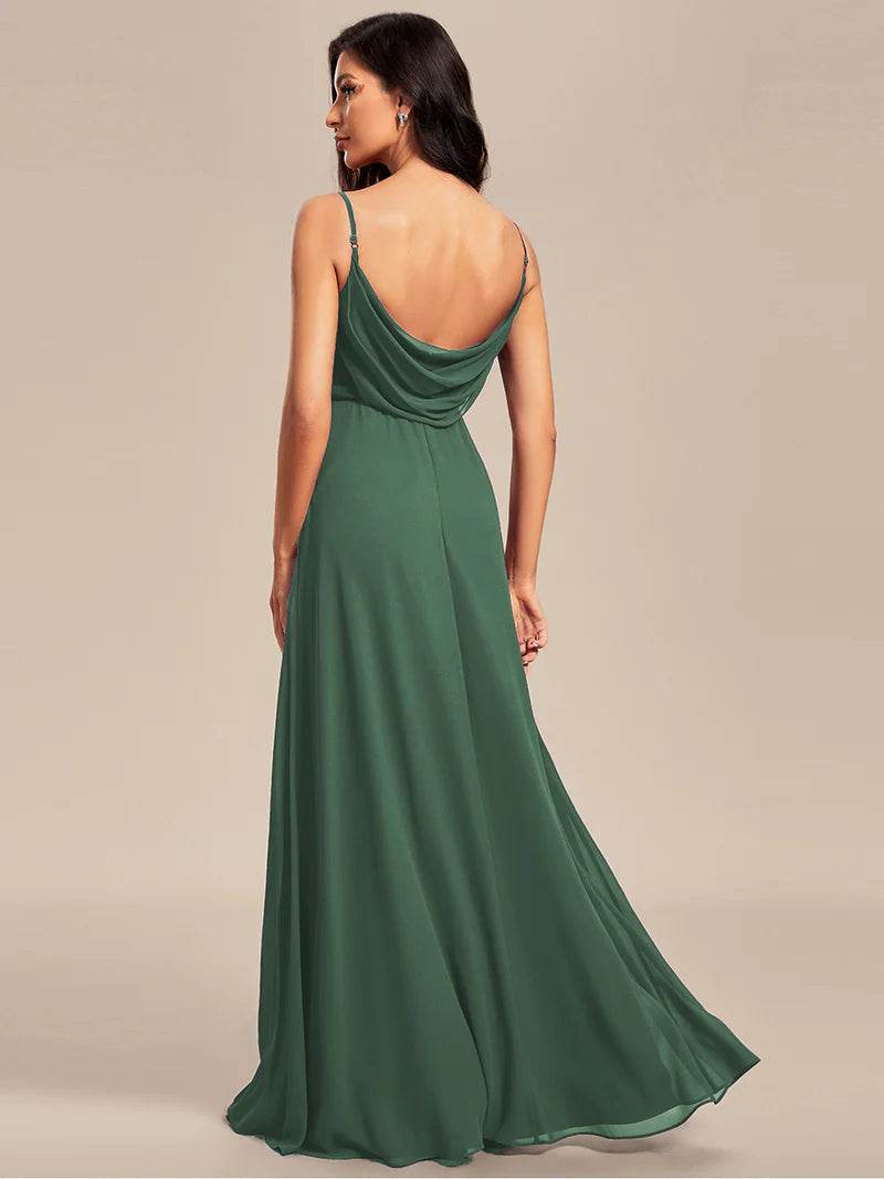 Sleeveless A-Line Evening Dress – Elegant Formal Gown for Special Occasions - Biamonde