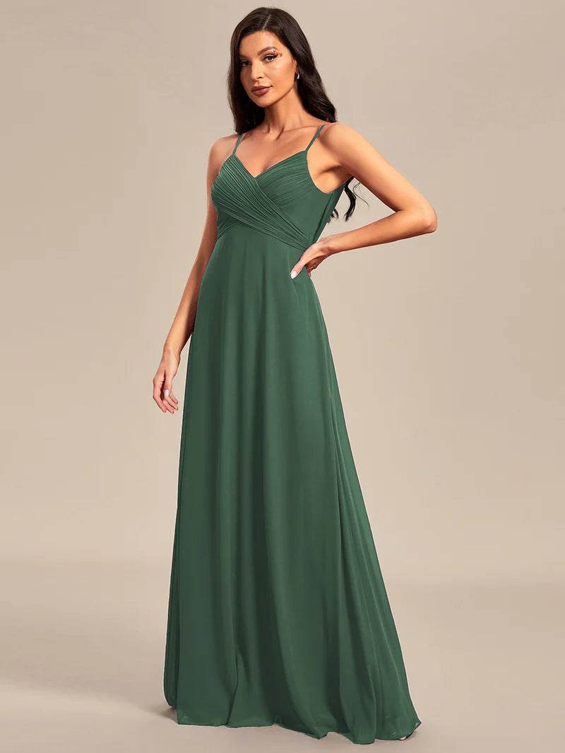 Sleeveless A-Line Evening Dress – Elegant Formal Gown for Special Occasions - Biamonde