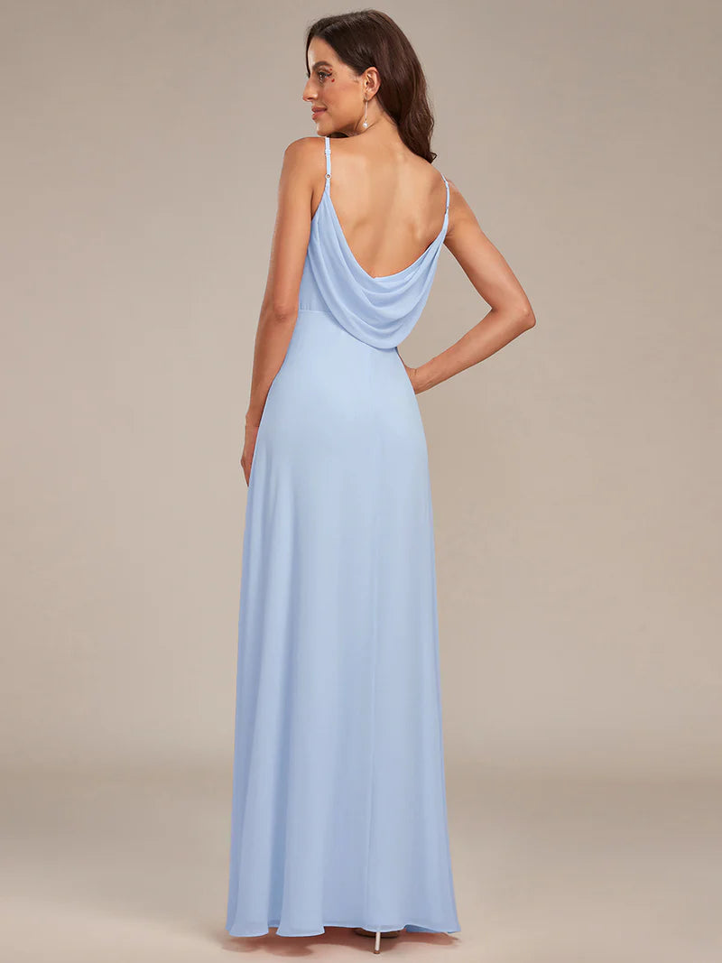 Sleeveless A-Line Evening Dress – Elegant Formal Gown for Special Occasions