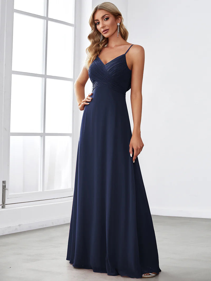 Sleeveless A-Line Evening Dress – Elegant Formal Gown for Special Occasions
