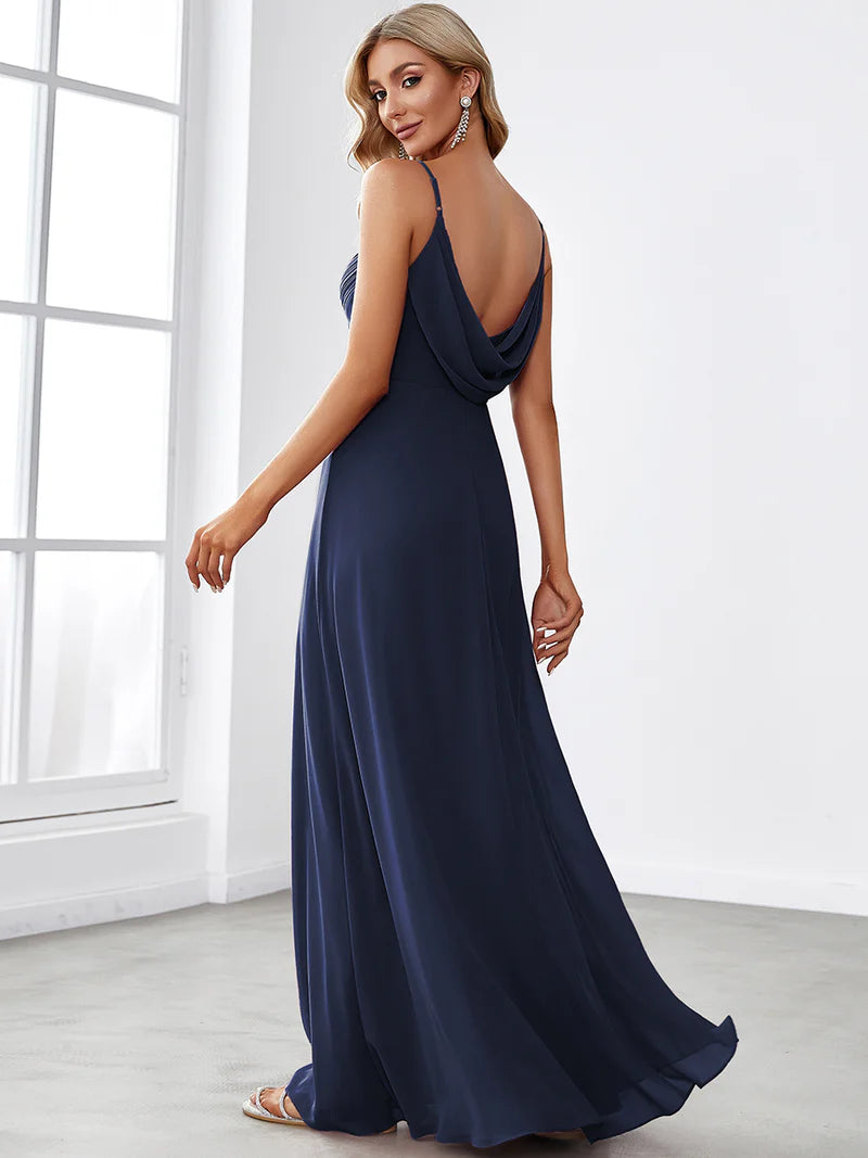 Sleeveless A-Line Evening Dress – Elegant Formal Gown for Special Occasions