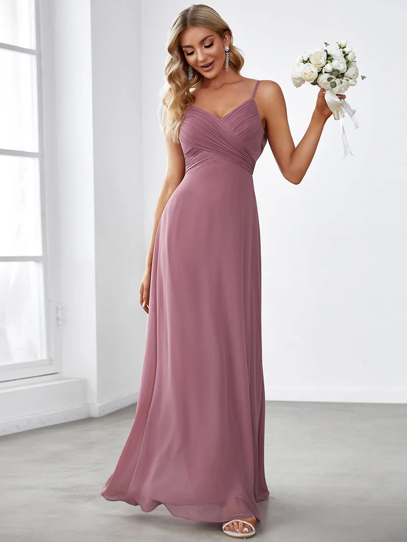 Sleeveless A-Line Evening Dress – Elegant Formal Gown for Special Occasions