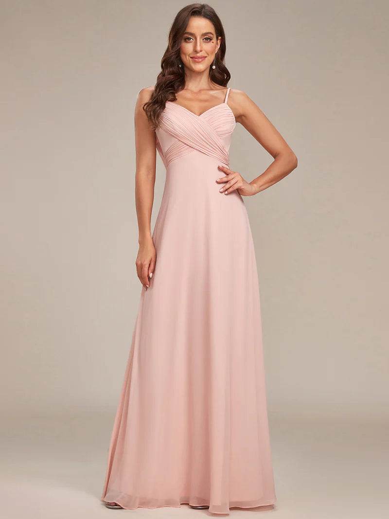 Sleeveless A-Line Evening Dress – Elegant Formal Gown for Special Occasions - Biamonde