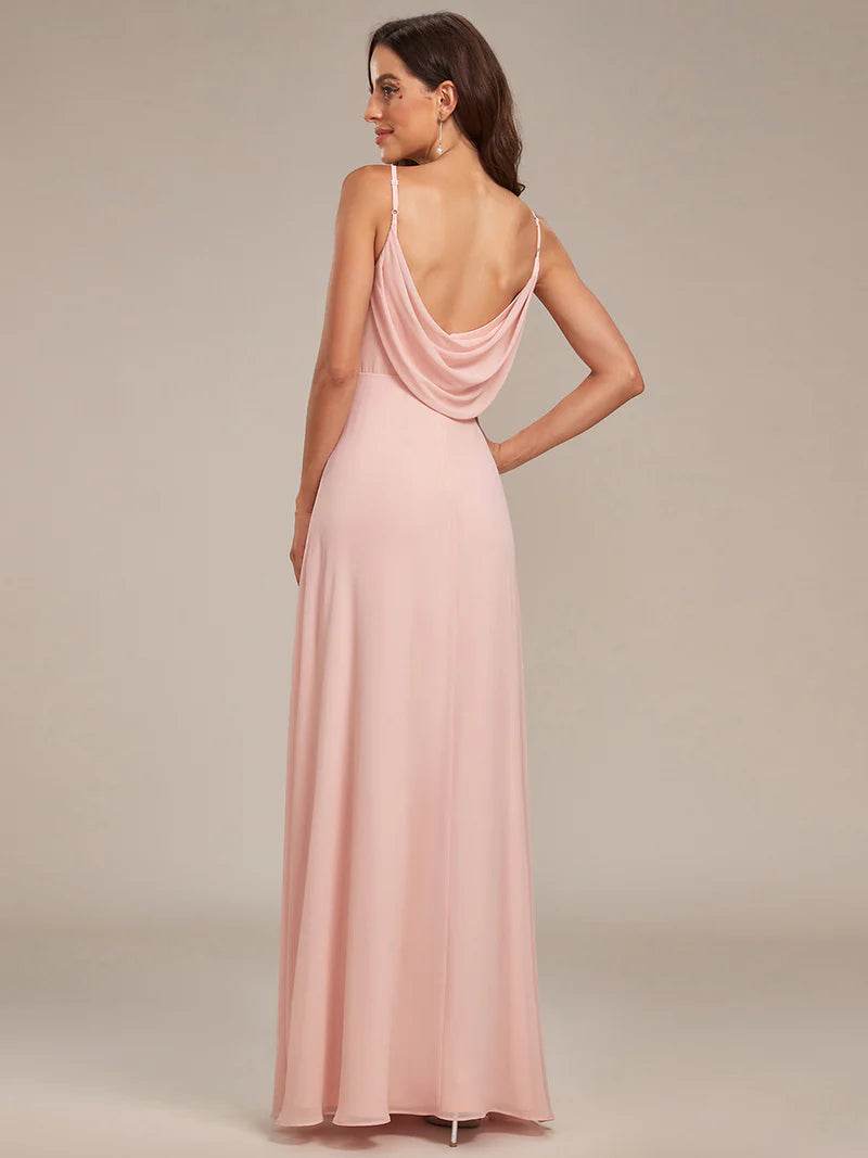 Sleeveless A-Line Evening Dress – Elegant Formal Gown for Special Occasions - Biamonde