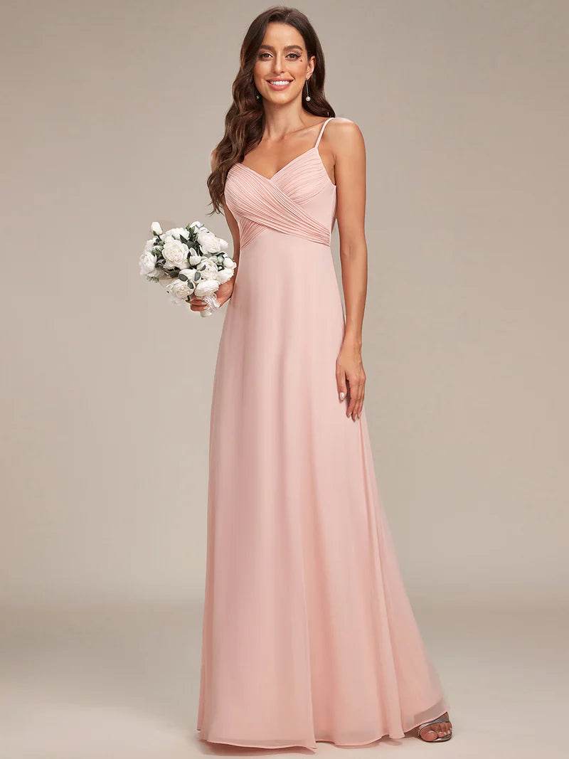 Sleeveless A-Line Evening Dress – Elegant Formal Gown for Special Occasions - Biamonde