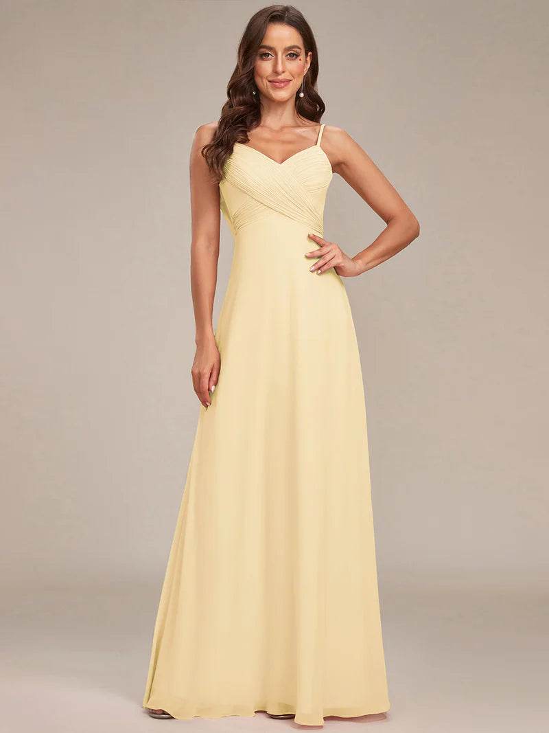 Sleeveless A-Line Evening Dress – Elegant Formal Gown for Special Occasions - Biamonde