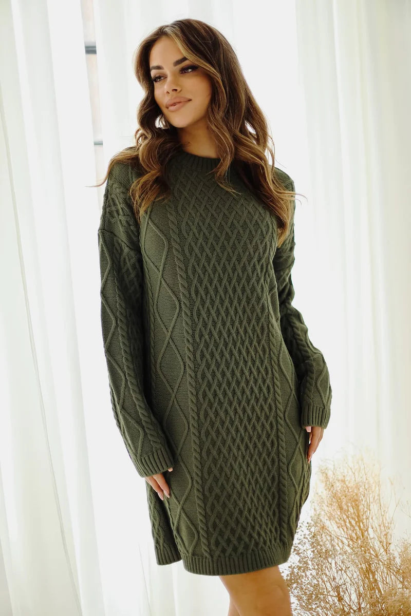 Joanna Khaki Sweater Tunic