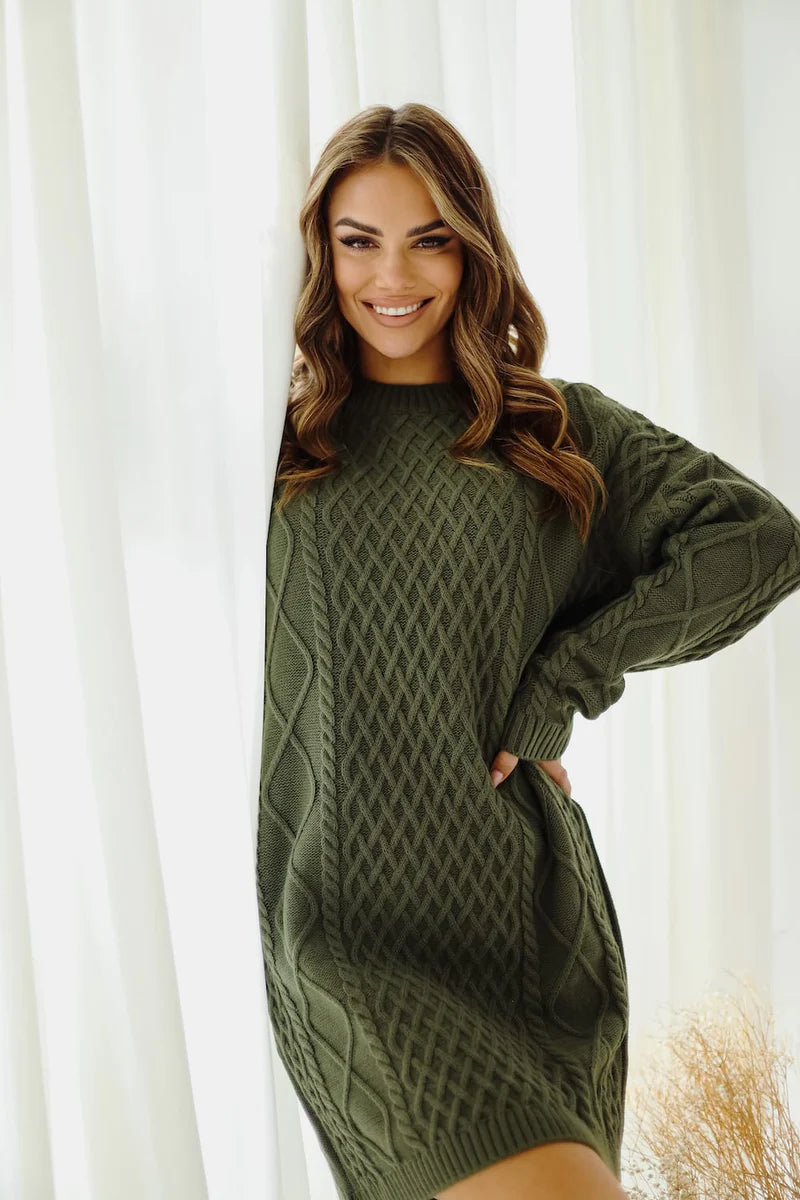 Joanna Khaki Sweater Tunic