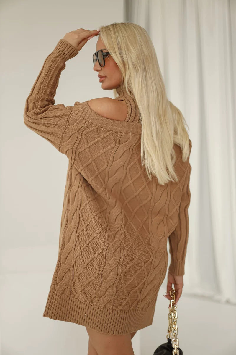 Mystic Caramel Sweater Tunic Dress