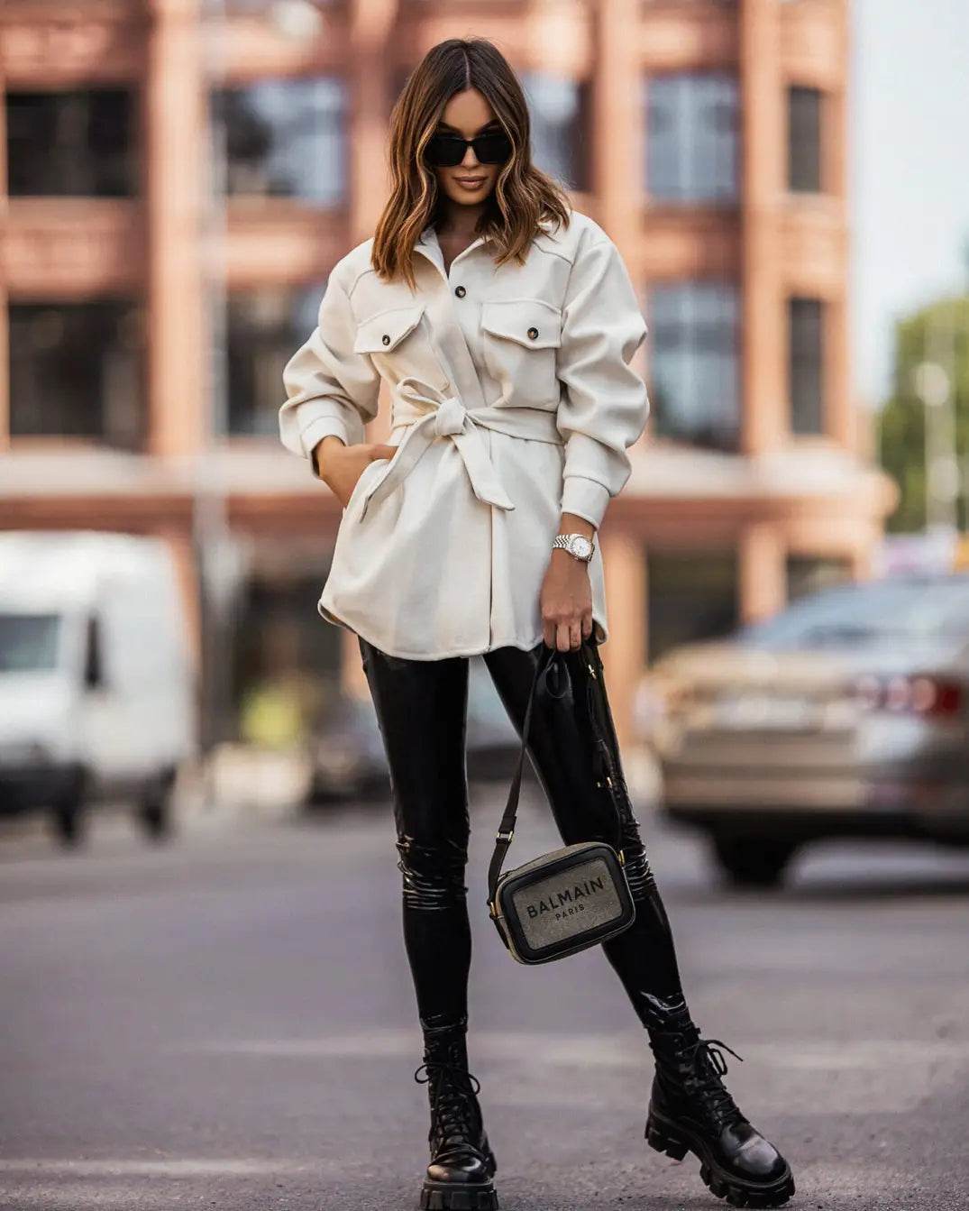Beige Shirt Jacket – Minimalist Overshirt for Effortless Everyday Style - Biamonde