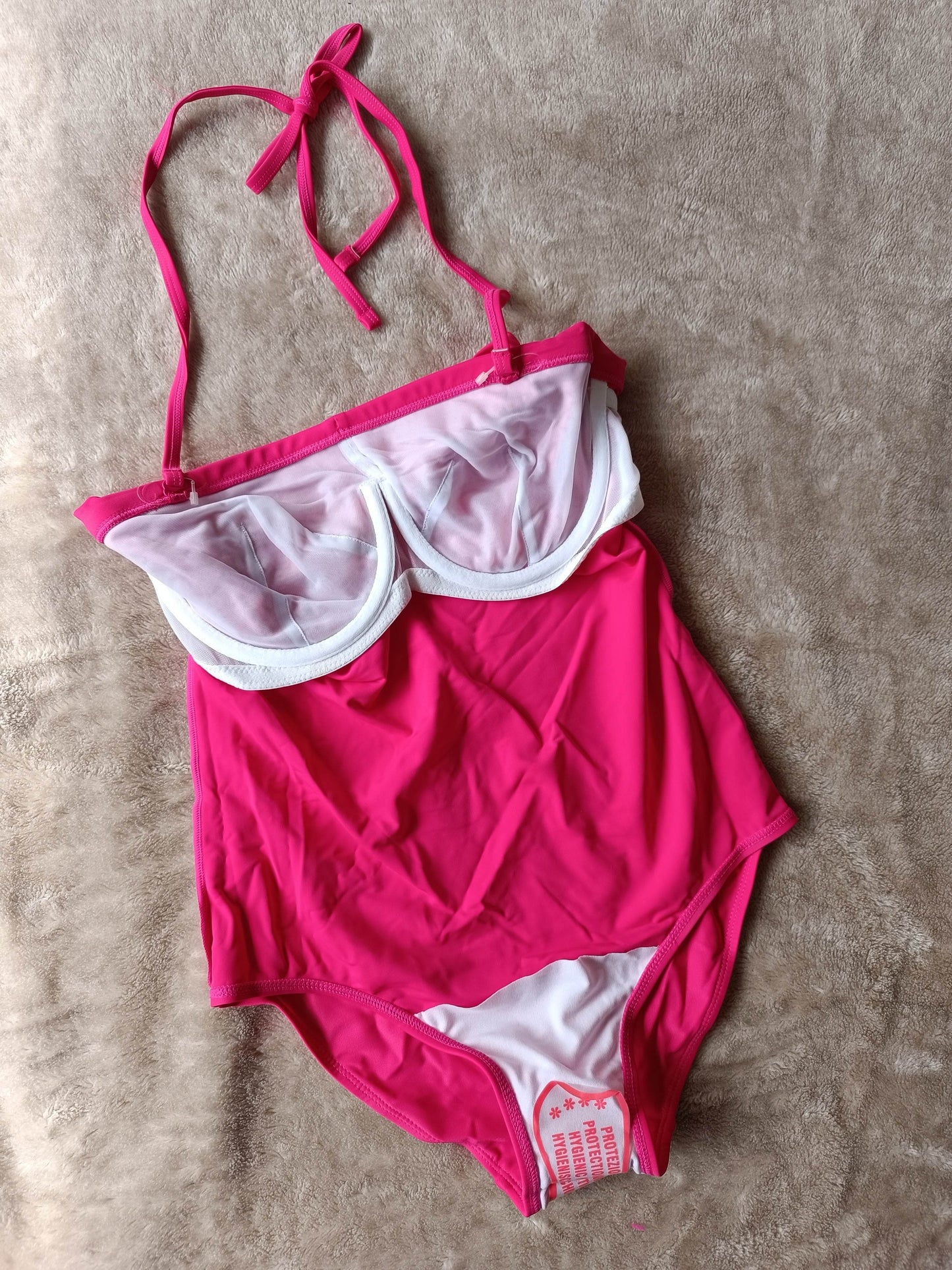 Cleo by Panache Dolly Underwire Bandeau Swimsuit – Strawberry Red Strapless Swimwear for Fuller Bust - Biamonde