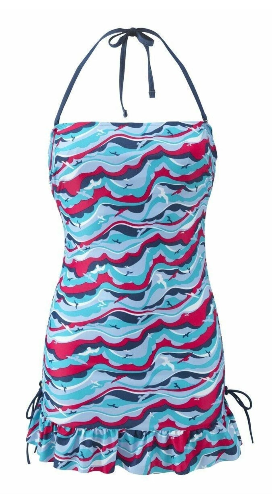 Cleo by Panache Tilly tankini top with bird print, supportive swimwear for fuller busts