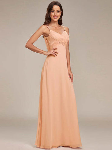 Elegant Sleeveless A-Line Evening Dress for Formal Occasions - Biamonde