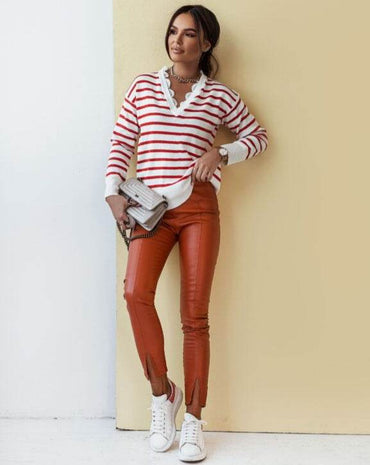 High-Waisted Orange Leggings – Stretchy, Comfortable Activewear for Women - Biamonde