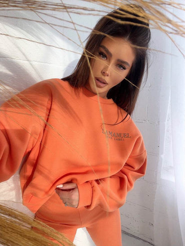 Issamatch Orange Tracksuit – Vibrant Two-Piece Set for Sporty Style - Biamonde