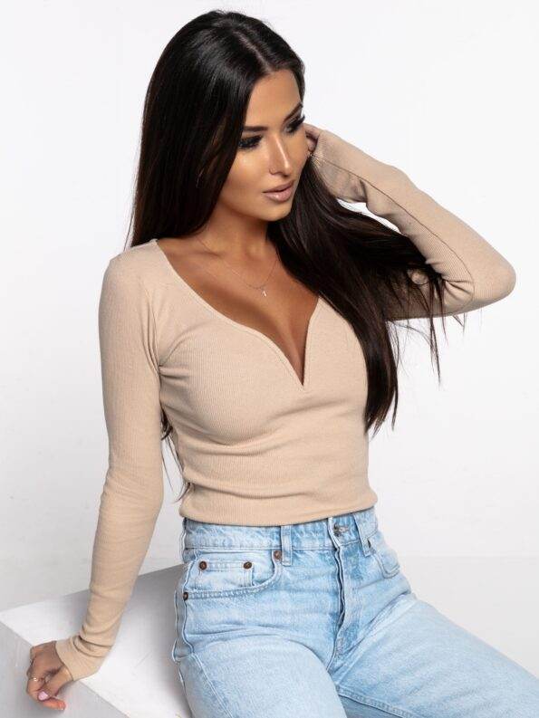 Beige Blouse - Biamonde