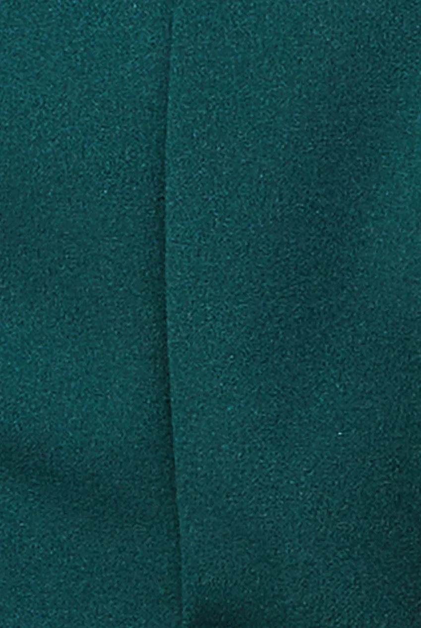 One-Shoulder Emerald Green Scuba Jumpsuit – Sleek & Modern Evening Wear - Biamonde