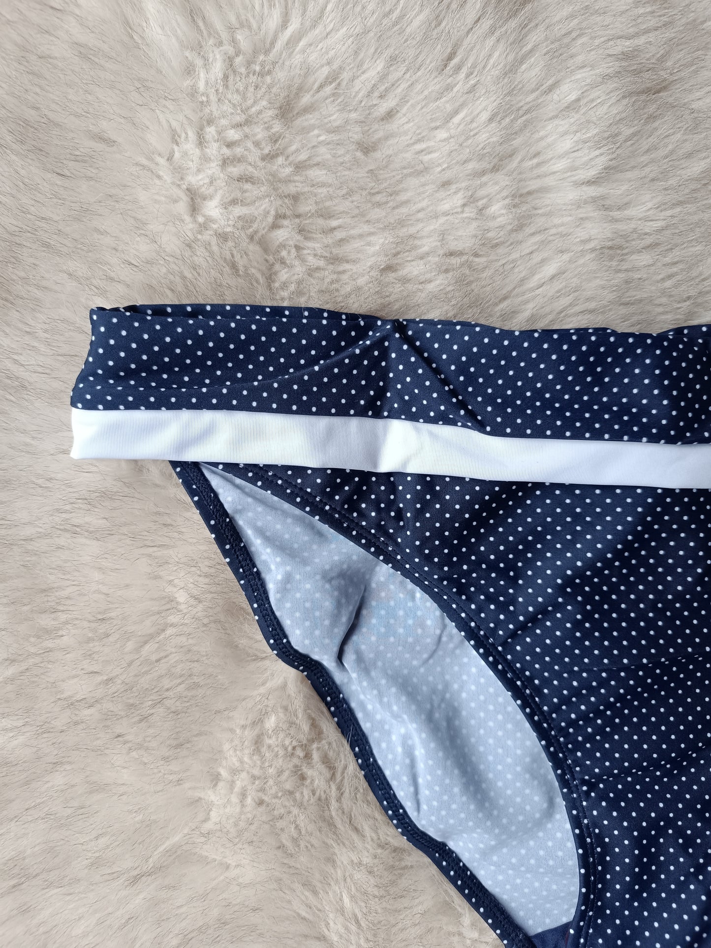 Panache Britt Fold Bikini Pant Navy Spot