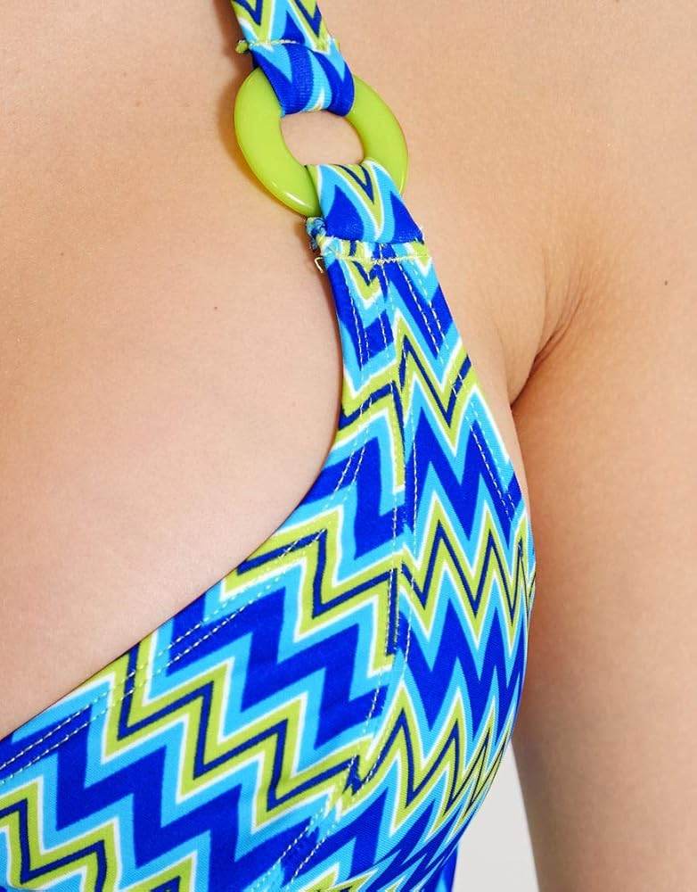 Curvy Kate Women's Shockwave Halter Bikini Top, Electric - Biamonde