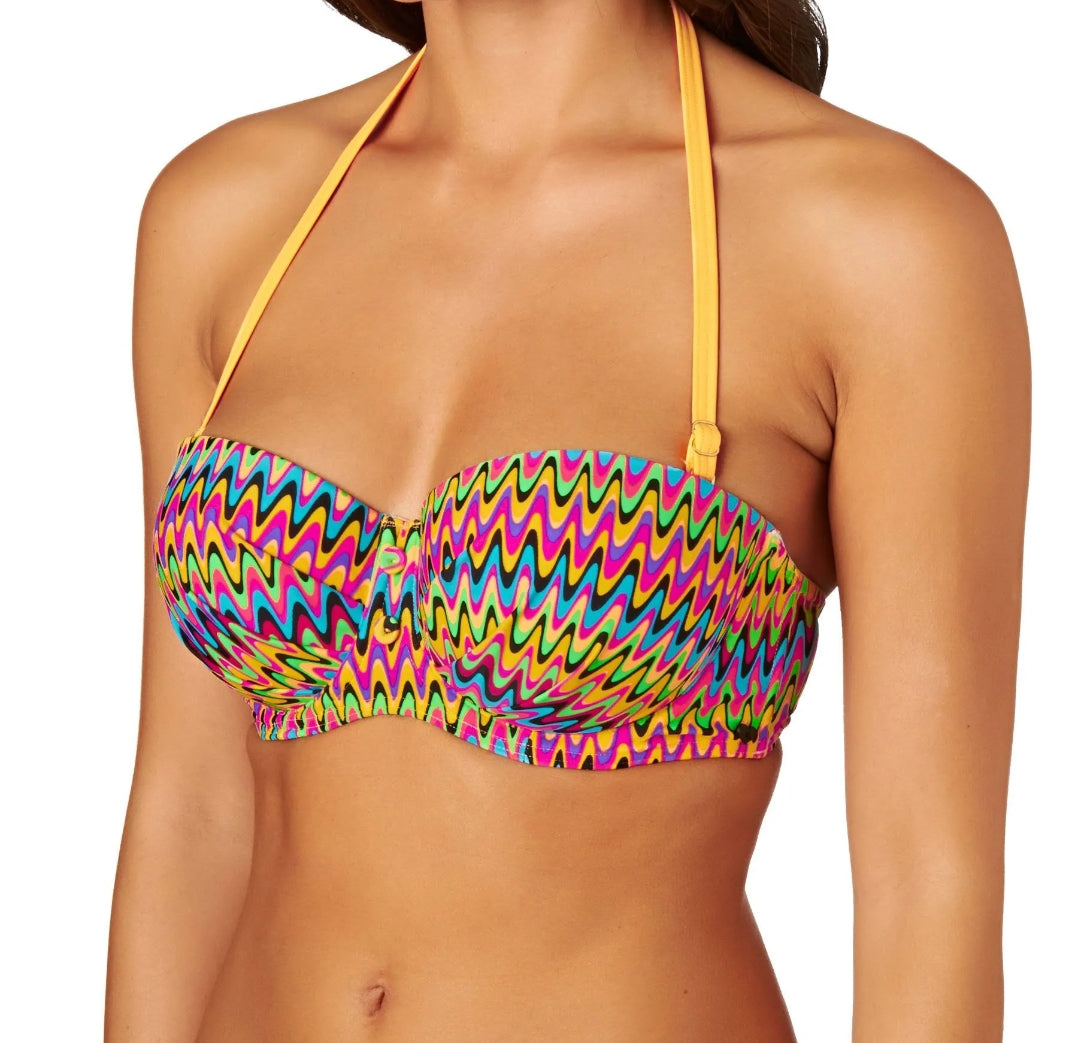 Lepel Bikini Tops - Lepel India Moulded Bandeau Bikini Top - Coral