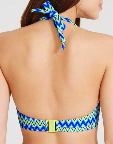 Curvy Kate Women's Shockwave Halter Bikini Top, Electric - Biamonde