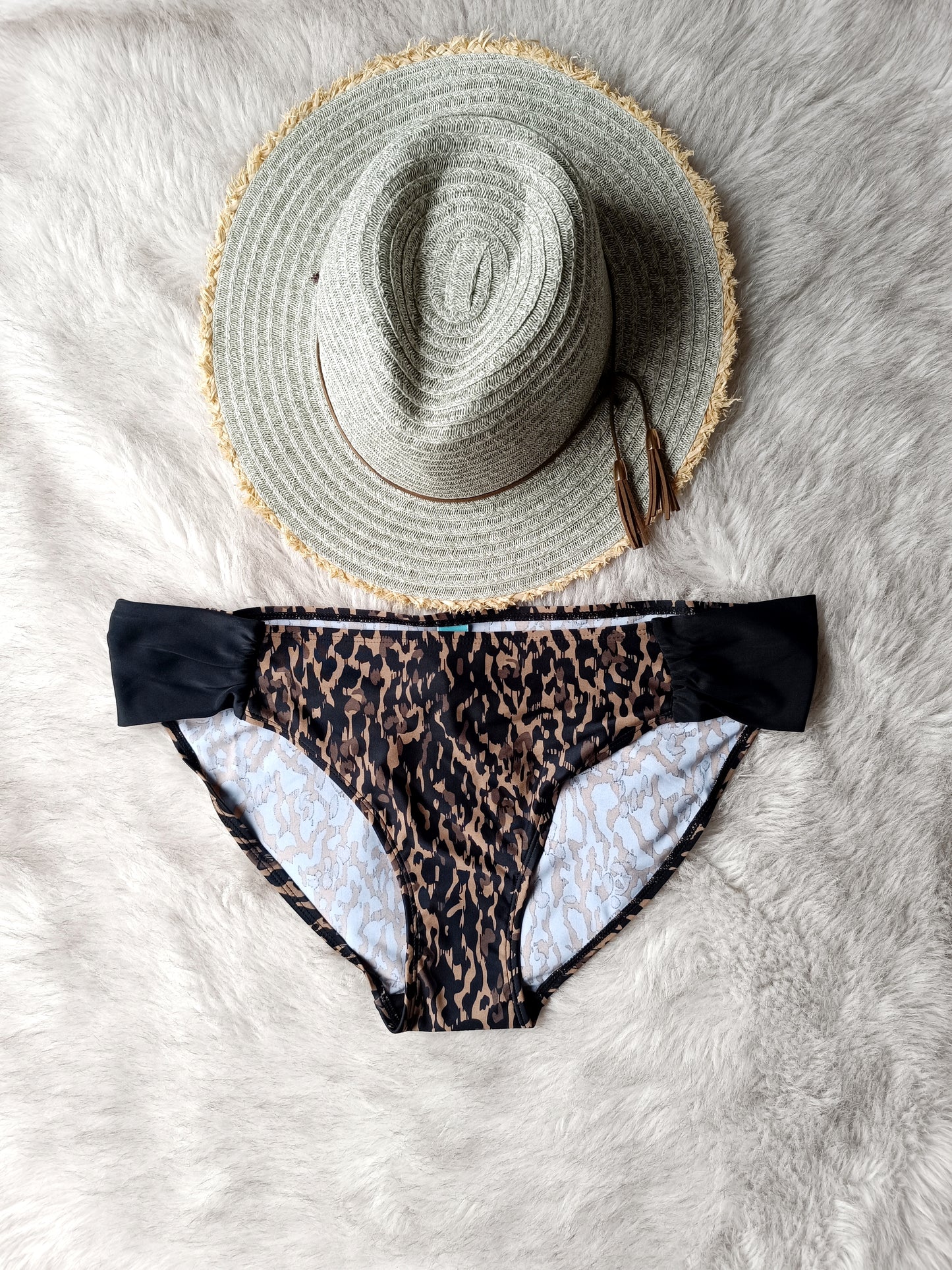 Panache Animal Print Savannah Gathered Bikini Swim Bottom