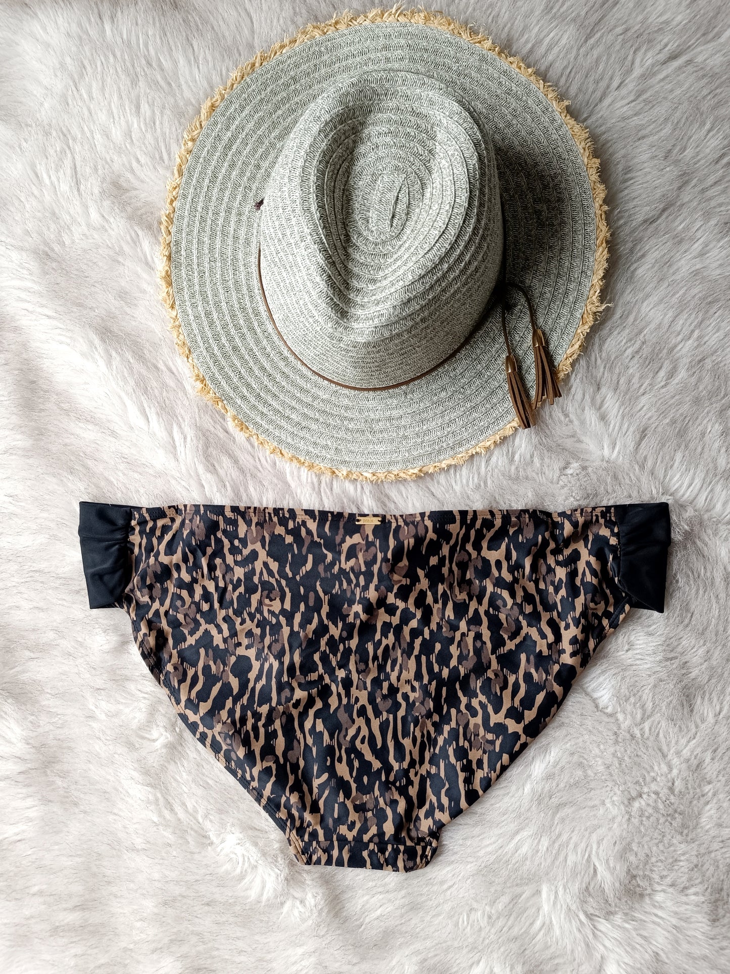 Panache Animal Print Savannah Gathered Bikini Swim Bottom