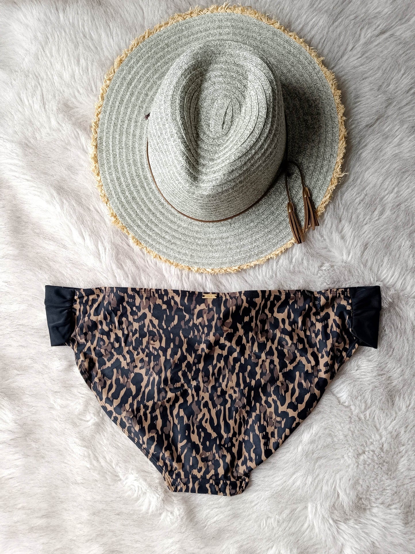 Panache Animal Print Savannah Gathered Bikini Swim Bottom - Biamonde