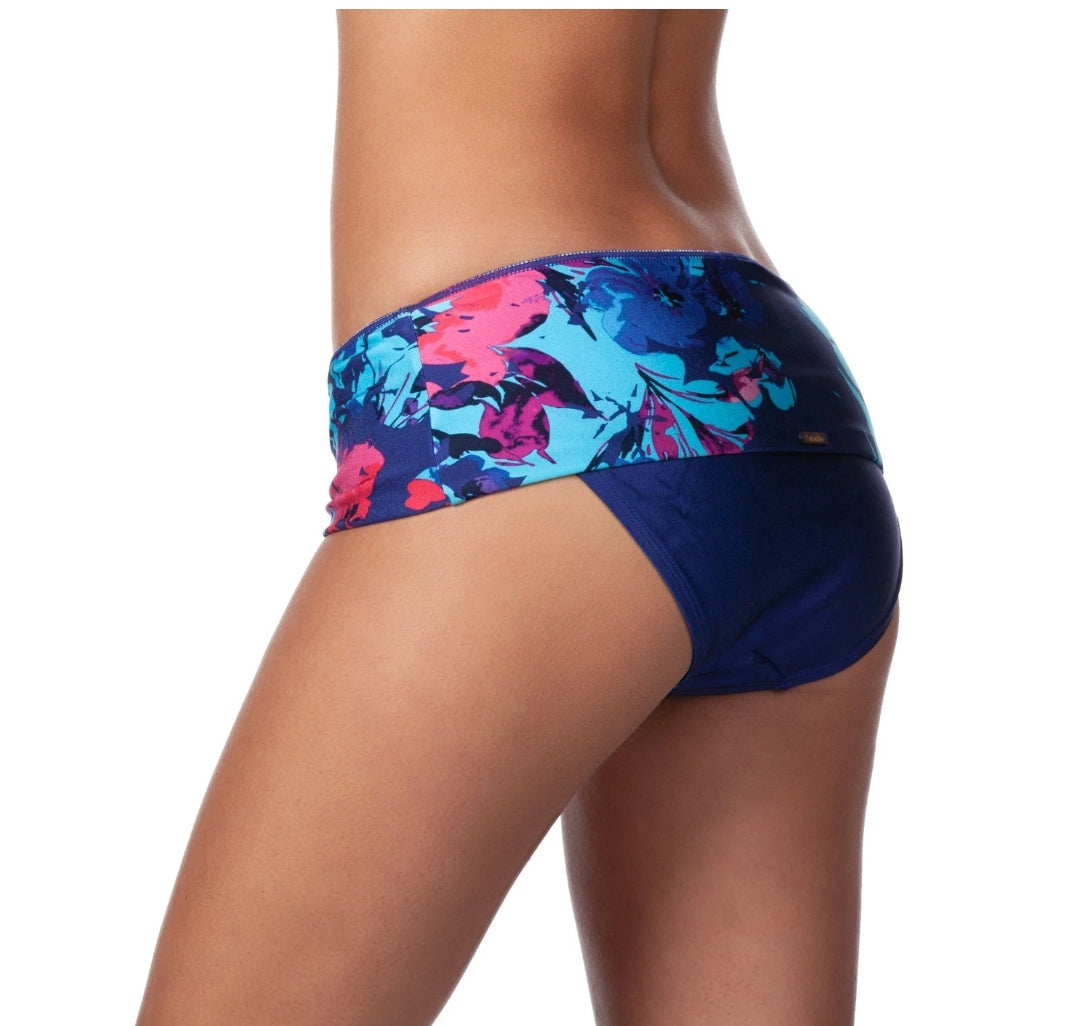 Panache Tallulah Fold Over Bikini Swimsuit Swim Navy Bottom Swimwear