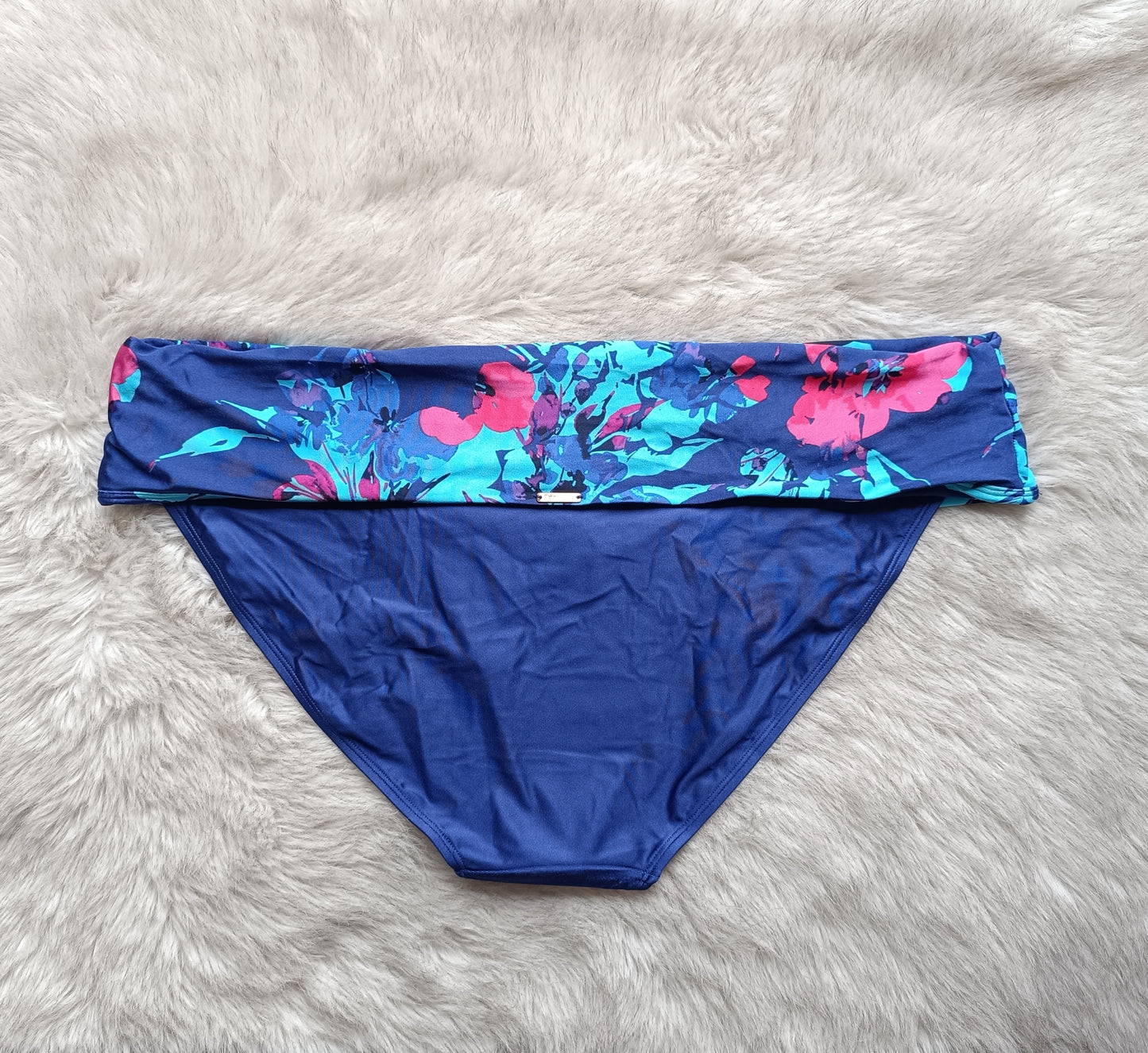 Panache Tallulah Fold Over Bikini Swimsuit Swim Navy Bottom Swimwear