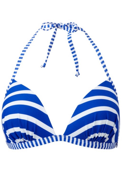 Lepel Riviera Moulded Triangle Bikini Blue White Top