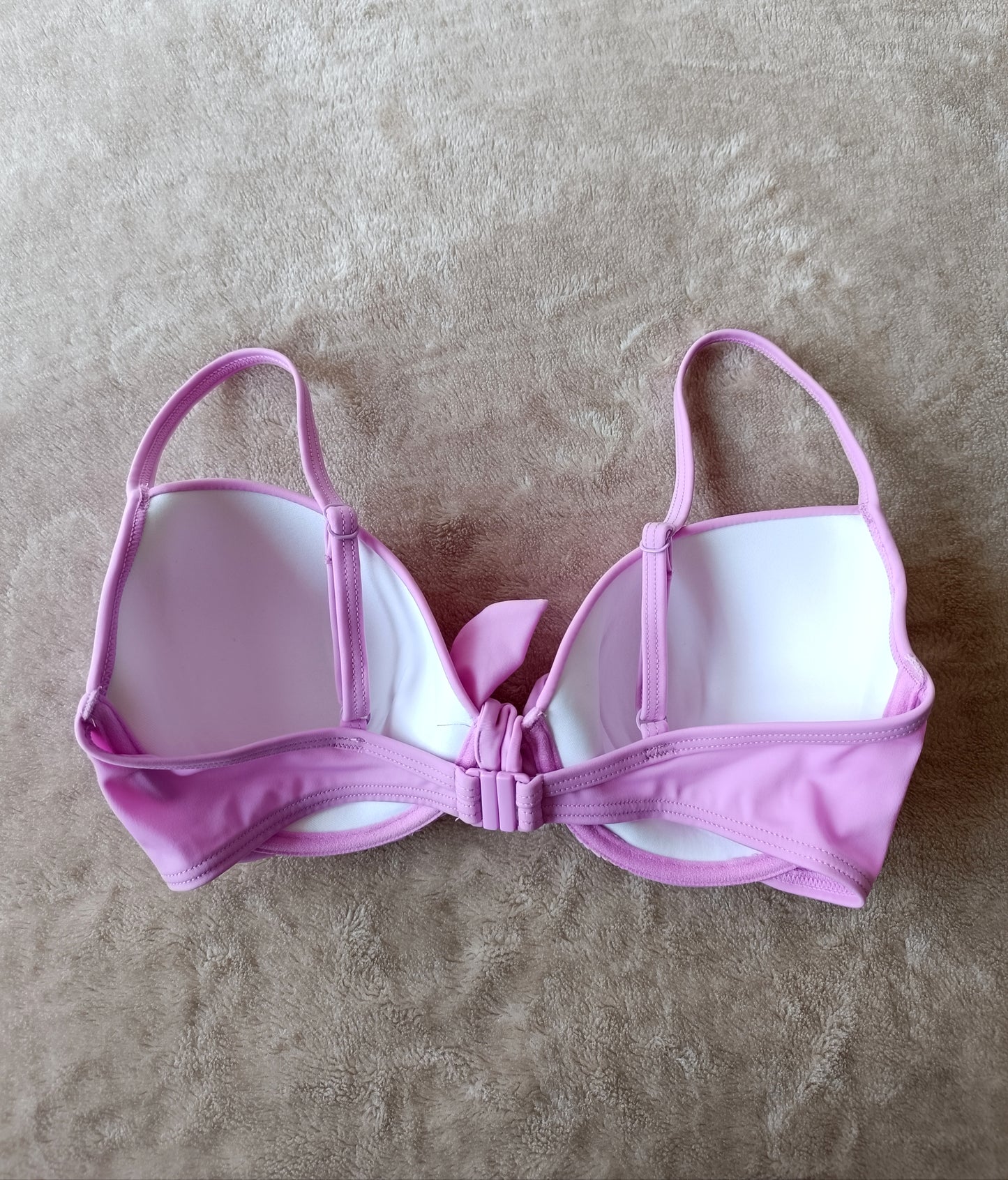 Lepel Bow Underwire Padded Push Up Lilac Bikini Top