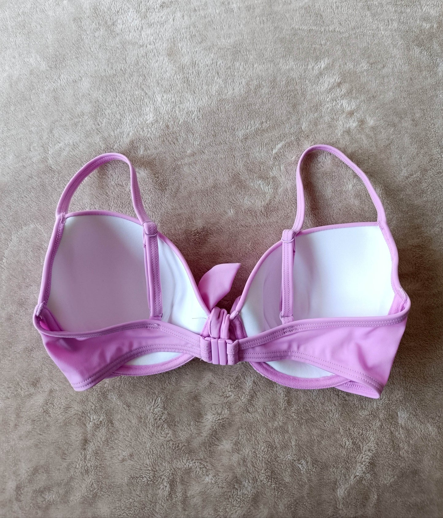 Lepel Bow Underwire Padded Push Up Lilac Bikini Top - Biamonde