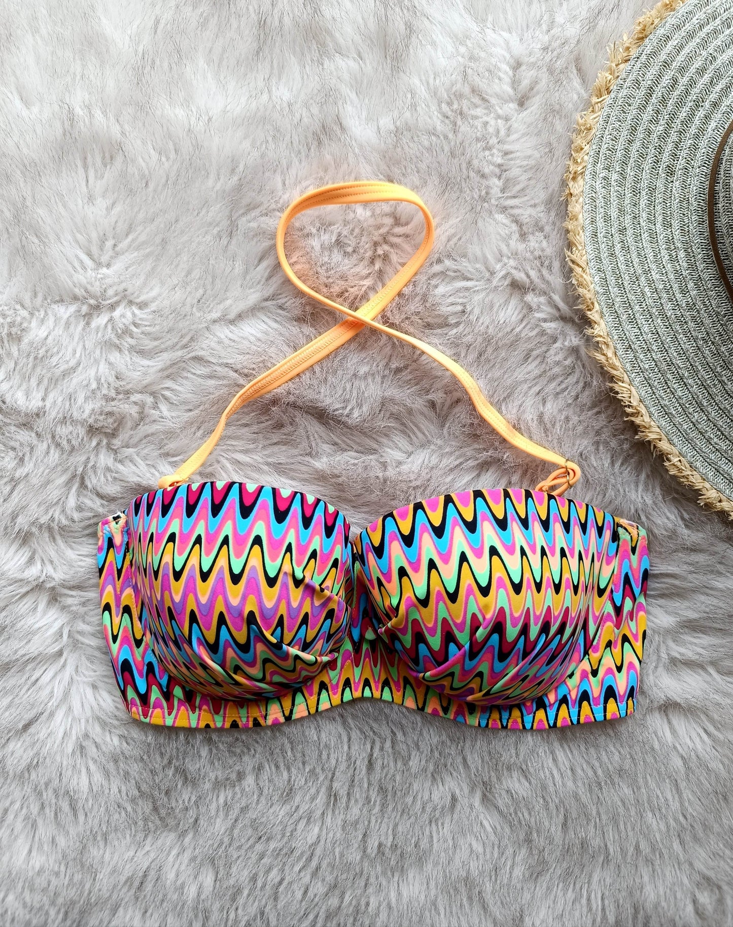 Lepel Bikini Tops - Lepel India Moulded Bandeau Bikini Top - Coral - Biamonde