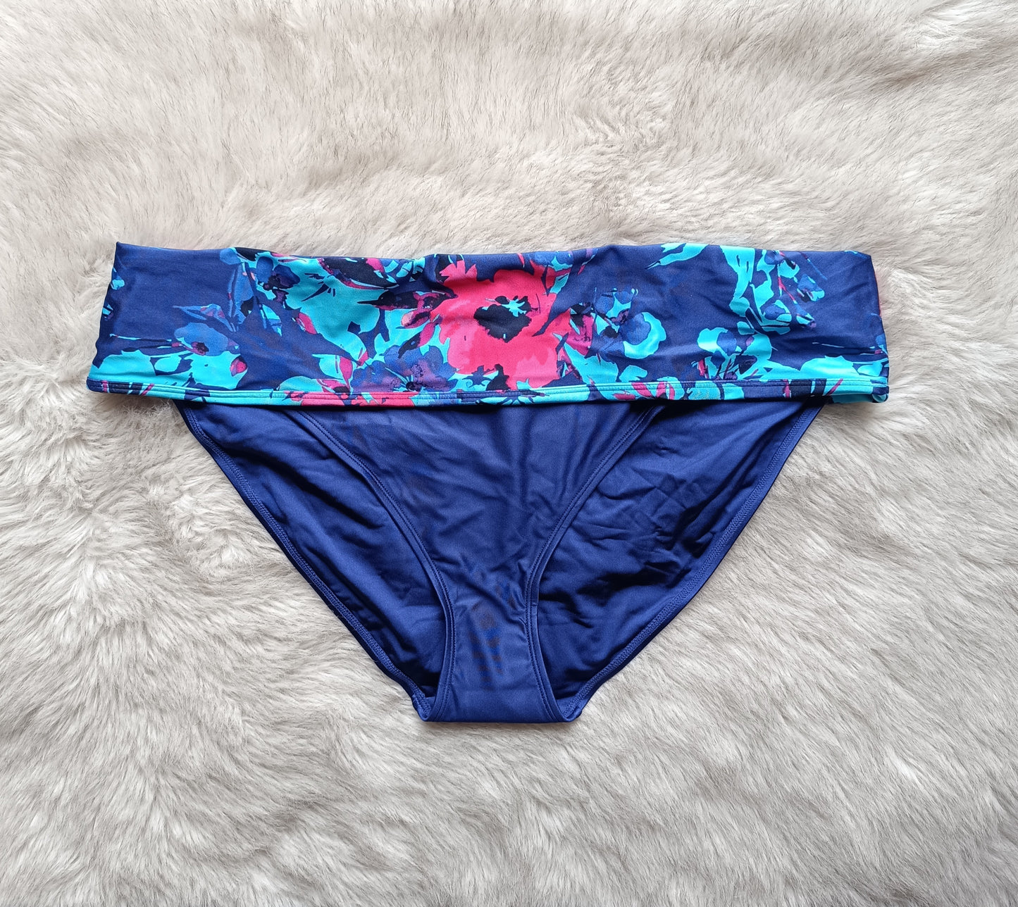 Panache Tallulah Fold Over Bikini Swimsuit Swim Navy Bottom Swimwear