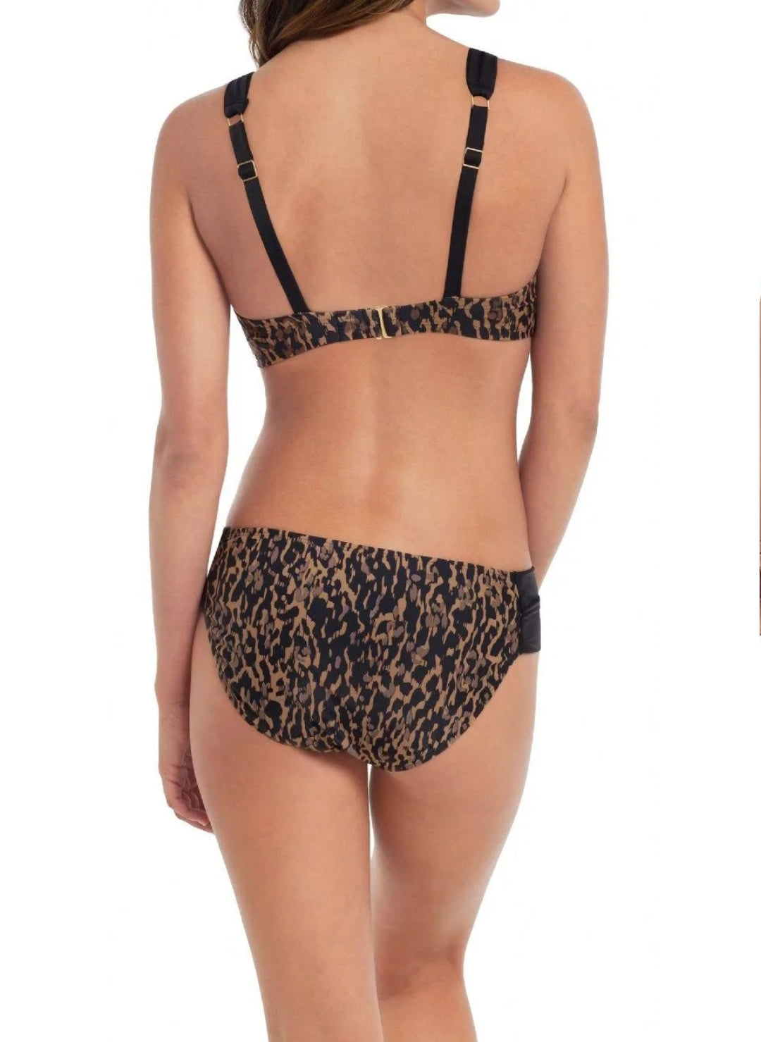 Panache Animal Print Savannah Gathered Bikini Swim Bottom