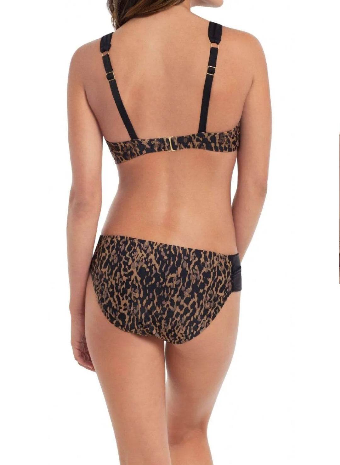 Panache Animal Print Savannah Gathered Bikini Swim Bottom - Biamonde
