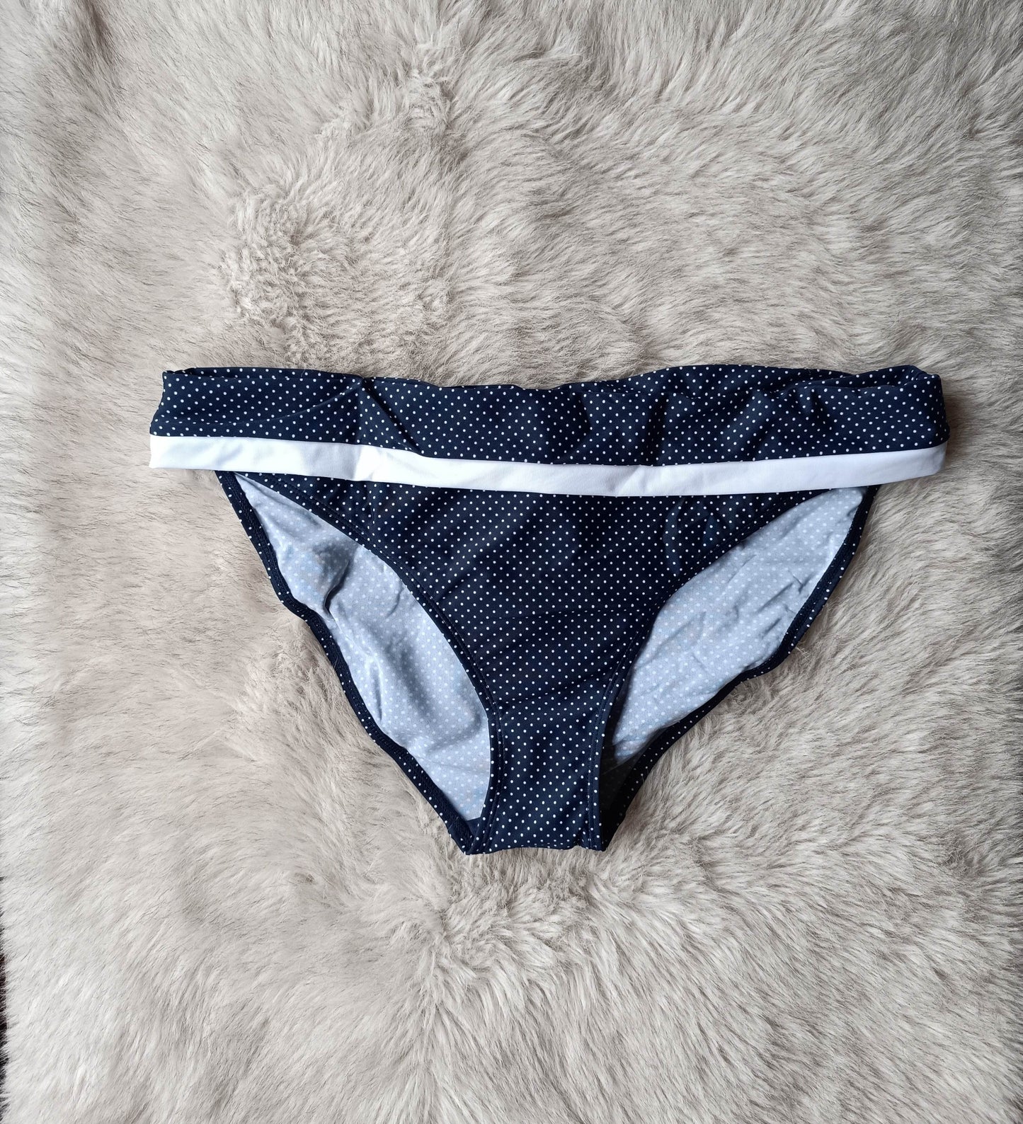 Panache Britt Fold Bikini Pant Navy Spot - Biamonde