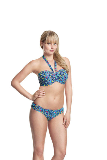 Jecca Aztec Print Gathered Bikini Brief - Cleo Swim - Biamonde