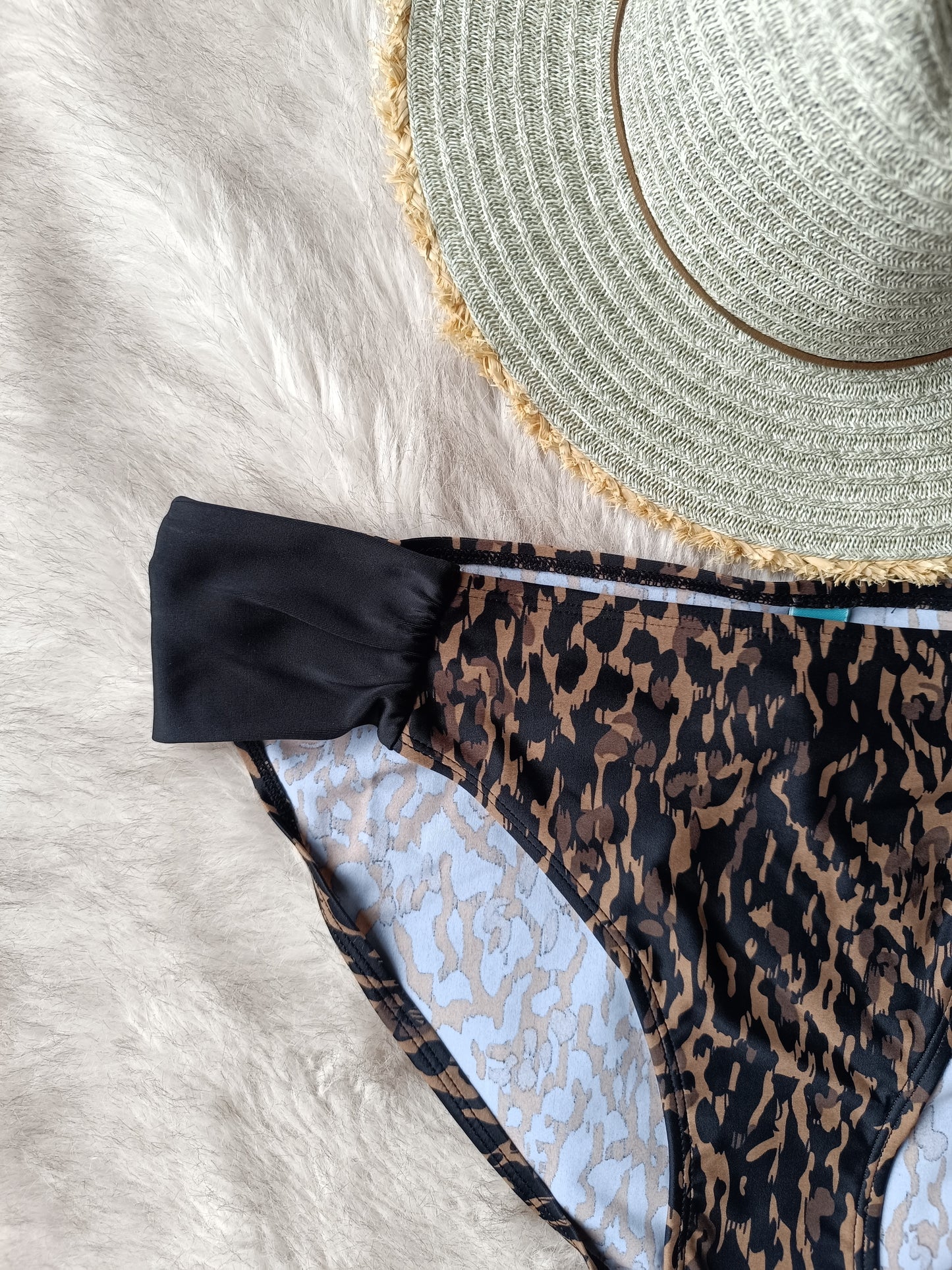 Panache Animal Print Savannah Gathered Bikini Swim Bottom