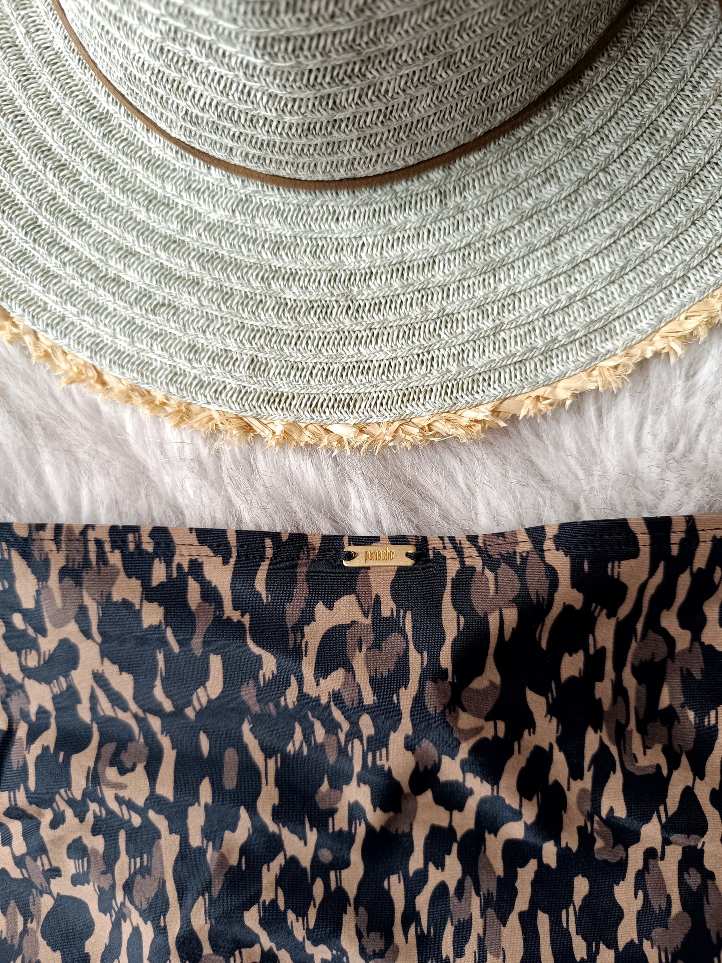 Panache Animal Print Savannah Gathered Bikini Swim Bottom