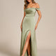 Elegance in Every Step – The Sage Green Satin Bridesmaid Dress