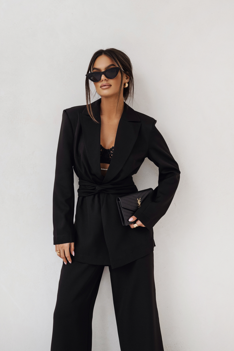 LaBalancia EMMA Women's Two-Piece Blazer & Wide-Leg Trouser Set