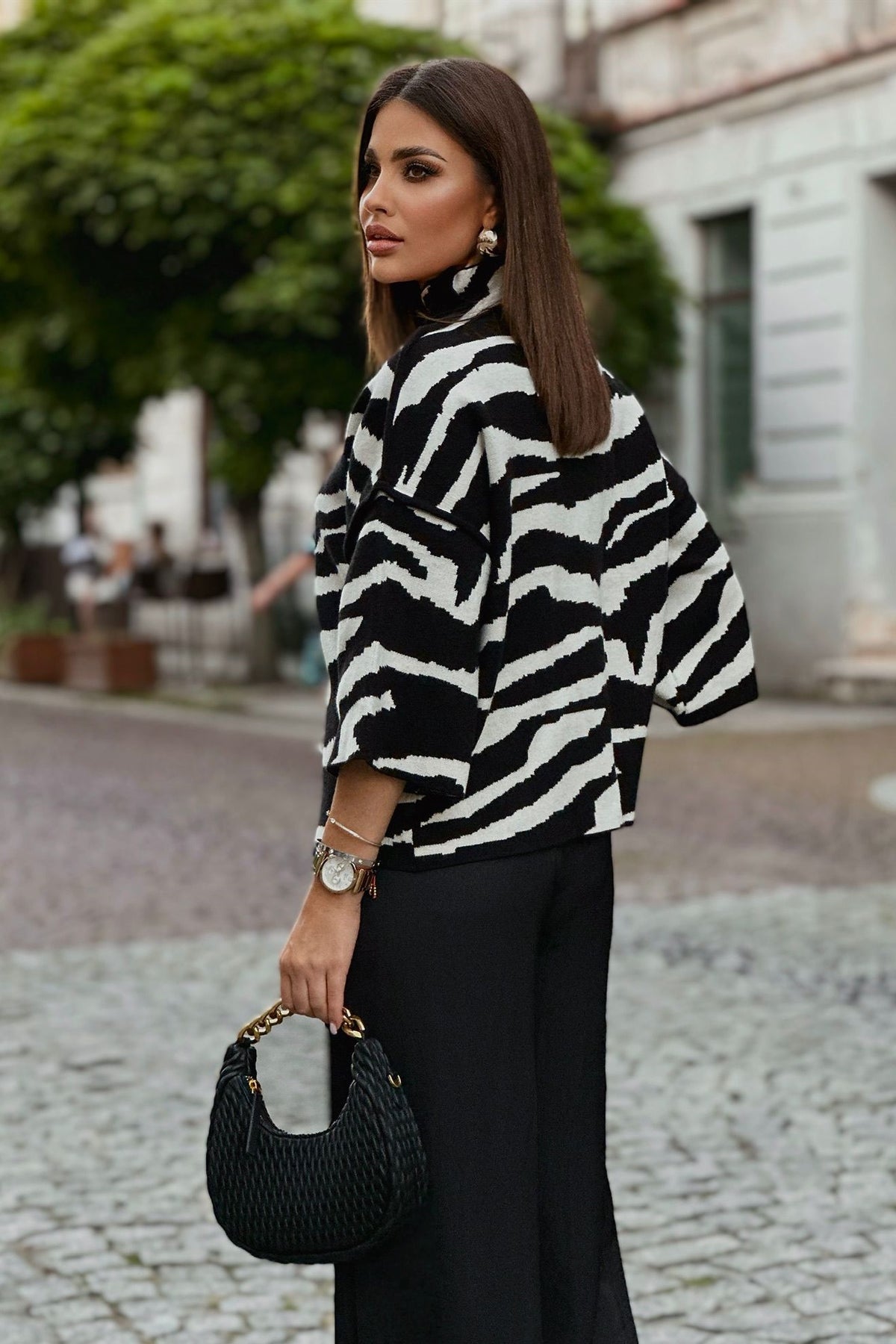 SOLENE Zebra Sweater