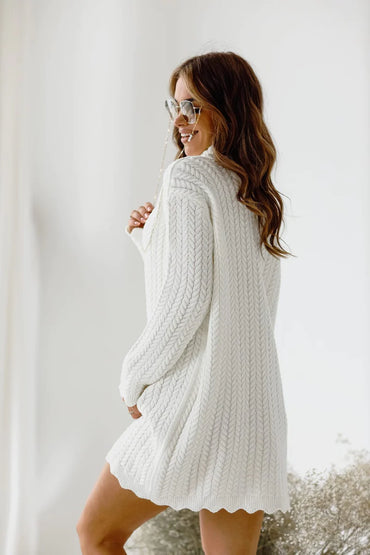Emma Zigzag Tunic White Dress