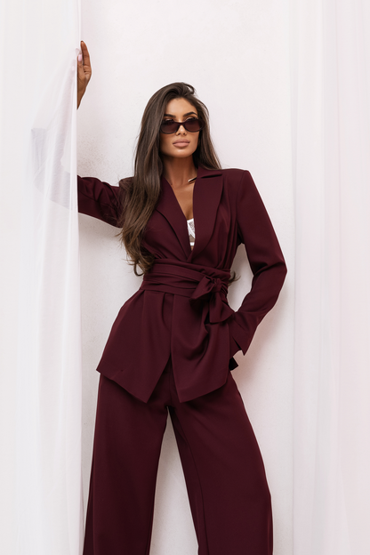 LaBalancia EMMA Women's Two-Piece Blazer & Wide-Leg Trouser Set